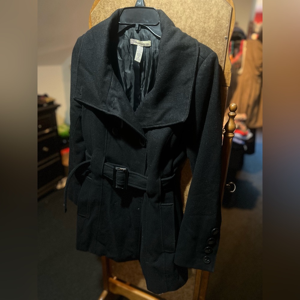 American Rag Women’s Wool Black Peacoat - Size Small